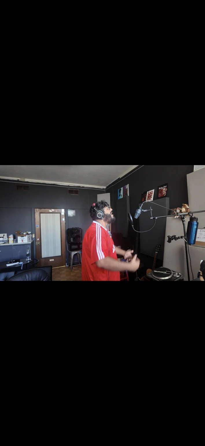 BIG SOLIS recording vocals